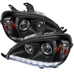 Spec-D Tuning Mercedes Benz W163 Ml Projector Headlights Black; 2002-2005