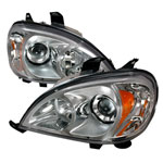 Spec-D Tuning Mercedes Benz W163 Ml Projector Headlights Chrome; 1998-2001