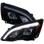 SPEC-D Tuning Honda CR-V Projector Headlight Glossy Black; 2007-2011