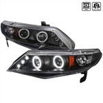 Spec-D Honda Civic 4d Ppojector Headlights; 2006-2010