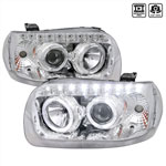 Spec-D Tuning Ford Escape Projector Headlight Chrome With Amber Reflector; 2005-2007