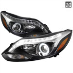 Spec-D Tuning Ford Focus R8 Style Projector Headlight - Black