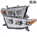 Spec-D Tuning Toyota Highlander Projector Headlight Chrome Housing