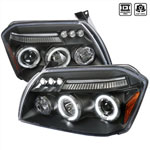 Spec-D Tuning Dodge Magnum Halo Led Projector Black; 2005-2008