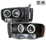 Spec-D Dodge Ram Halo Projector - Black