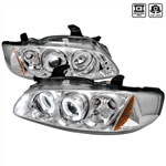 Spec-D Tuning Nissan Sentra Halo Led Projector Chrome; 2000-2003