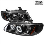 Spec-D Tuning Nissan Sentra Halo Led Projector Black; 2000-2003