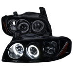 SPEC-D Tuning Nissan Sentra Glossy Black Projector Headlight; 2004-2006