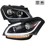 SPEC-D Tuning Kia Soul LED Bar Projector Headlights Black Housing