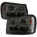 SPEC-D Tuning Chevrolet Trailblazer Projector Headlights - Smoke; 2002-2009