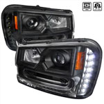 Spec-D Tuning Chevrolet Trailblazer Projector Headlight Black Housing; 2002-2009