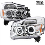 Spec-D Tuning Nissan Armada Halo Led Projector Chrome; 2004-2007