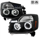 Spec-D Tuning Nissan Armada Halo Led Projector Black; 2004-2007