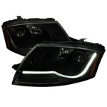 SPEC-D Tuning Audi TT Projector Headlights Smoke - Black Housing