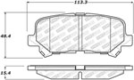 StopTech Street Select Brake Pads Acura MDX, Rear; 2007-2013