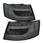 Spyder Audi A6 4Dr Sedan Only (non-Quattro) Light Bar LED Tail Lights - Incandescent Model Only - Smoke - (ALT-YD-AA605-LBLED-SM); 2005-2008