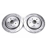 Power Stop 16-18 Cadillac ATS Rear Evolution Drilled & Slotted Rotors - Pair; 2016-2018