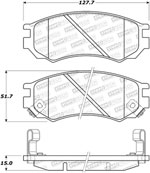 StopTech Street Brake Pads Nissan NX Made in Japan, Front; 1991-1993