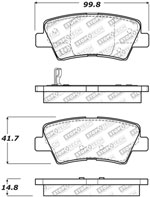 StopTech Street Select Brake Pads Hyundai Sonata Hybrid 300mm Front Disc, Rear