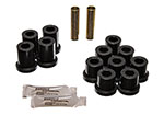 Energy Suspension 55-57 Chevy Bel Air Black Rear Leaf Spring Bushing Set; 1955-1957