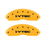 MGP 4 Caliper Covers Engraved F & R I-Vtec Yellow Finish Black Char 2010 Honda Accord Crosstour