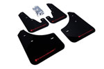 Rally Armor 2004-2009 Mazda3/Speed 3 UR Black Mud Flap w/ Red Logo; 2004-2009