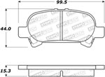 StopTech Street Brake Pads Toyota Solara, Rear; 2004-2008