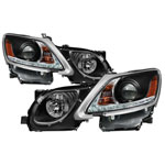 Spyder Lexus GS 300 / 350 / 450 / 460 Projector Headlights - Xenon/HID Model Only - DRL LED - Black - (PRO-YD-LG06-HID-DRL-BK)