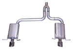 Gibson 07-08 Chrysler Pacifica Touring 4.0L 2.5in Cat-Back Dual Split Exhaust - Stainless; 2007-2008