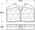 StopTech Sport Brake Pads Porsche 944 exc Koni Sport Suspension, Front; 1991-1991