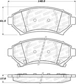 StopTech Street Select Brake Pads Oldsmobile Aurora, Front