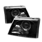 Spyder Ford Ranger Halo Projector Headlights - Black - (PRO-YD-FR98-BK); 1998-2000