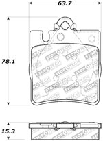 StopTech Sport Brake Pads Mercedes-Benz SLK350, Rear