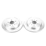 Power Stop 13-18 Cadillac ATS Rear Evolution Drilled & Slotted Rotors - Pair; 2013-2018