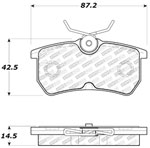 StopTech Street Select Brake Pads Ford Fiesta Performance Pkg, Rear; 2014-2017