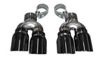 Corsa 16-18 Cadillac ATS 3.6T 4in Inlet / 4in Outlet Twin Black Tip Kit (For Corsa Exhaust Only); 2016-2018