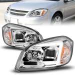 ANZO 05-10 Chevrolet Cobalt / 07-10 Pontiac G5 LED Projector Headlights Black Housing; 2005-2010