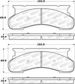 StopTech Street Brake Pads Ford E-350 Econoline, Front