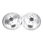 Power Stop 05-12 Nissan Pathfinder Rear Evolution Drilled & Slotted Rotors - Pair; 2005-2012