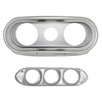 Autometer 62-65 Chevy Nova (Fits 2 3-3/8in.& 4 2-1/16in. Instruments) Gauge Mount Direct Fit Silver; 1962-1965