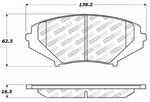 StopTech Street Select Brake Pads Mazda RX-8, Front; 2004-2011