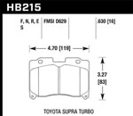 Hawk 93-98 Toyota Supra TT HPS 5.0 Street Front Brake Pads; 1993-1998