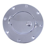 Rugged Ridge 97-06 Jeep Wrangler TJ Stainless Steel Locking Gas Cap Door; 1997-2006