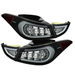 Spyder Hyundai Elantra Light Bar LED Tail Lights - Black - (ALT-YD-HYELAN11-LED-BK)