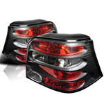 Spyder Volkswagen Golf Altezza Tail Lights - Black - (ALT-YD-VG99-BK); 1999-2004