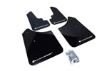 Rally Armor 2003-2008 Subaru Forester UR Black Mud Flap w/ White Logo; 2003-2008