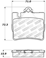 StopTech Sport Brake Pads Mercedes-Benz CL55 AMG, Rear