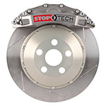 StopTech BMW M4 Big Brake Kit 6 Piston STR Street Calipers & 2-Piece No Coating Slotted Rotors, Front; 2015-2020