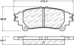 StopTech Street Select Brake Pads Lexus RC350, Rear