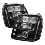 Spyder GMC Yukon Halo LED ( Replaceable LEDs ) Projector Headlights - Black - (PRO-YD-GY07-HL-BK)